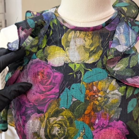 Flor Et. Al Iguala Dress Sz 4 sequin multi Anthropologie new without tags 798$ - Picture 6 of 10